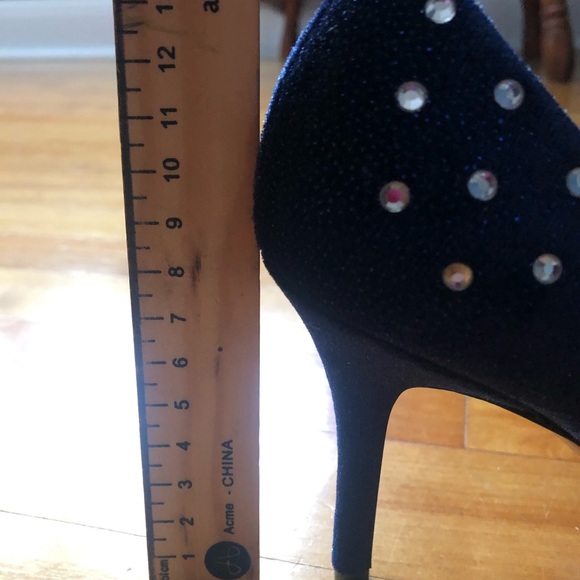 New J crew Elsie made in Italy velvet sparkling heels sz 6.5 - Picture 8 of 8